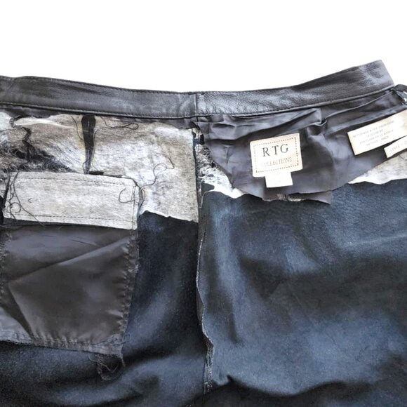 RTG Collection vintage high waist black leather pants - please read carefully - Picture 9 of 13